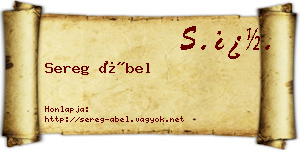 Sereg Ábel névjegykártya