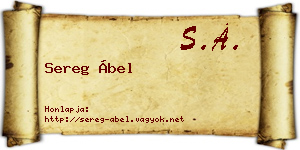 Sereg Ábel névjegykártya
