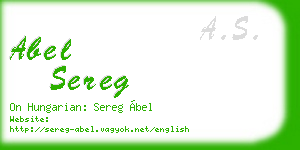 abel sereg business card