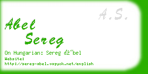 abel sereg business card